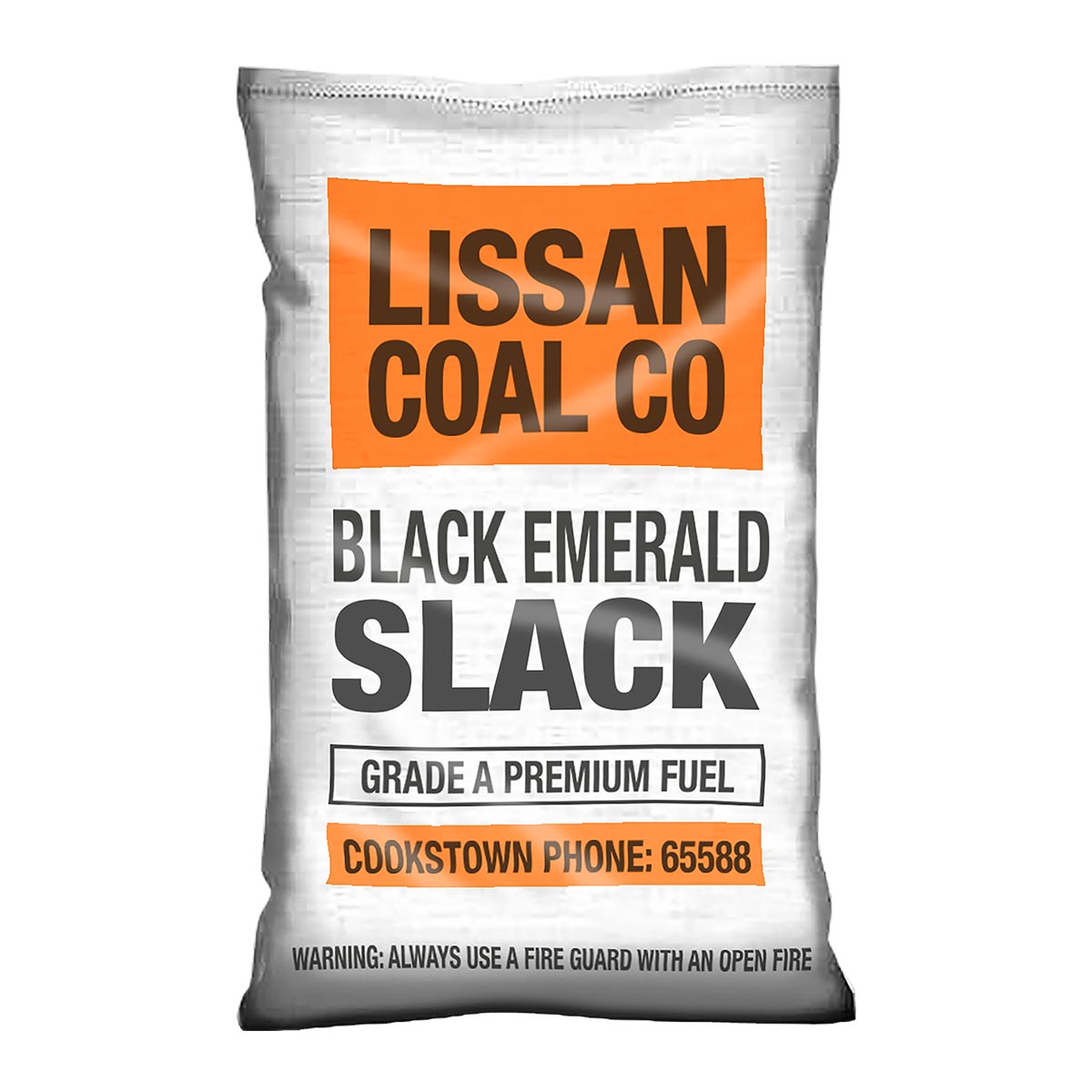 Bag of coal called Black Emerald Slack 25kg
